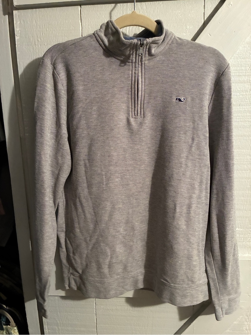 Vineyard Vines boys XL (18) gray 1/4 zip pullover Pima cotton sweatshirt